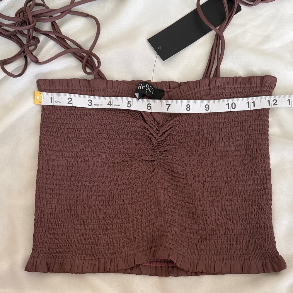 NWT Smocked Mauve Camisole Top Size Medium - Picture 9 of 10